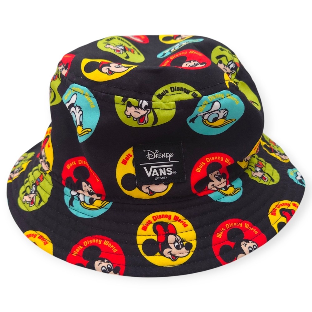 Disney x Vans Vault 50th Anniversary Bucket Hat Mickey Minnie Parks Black S/M
